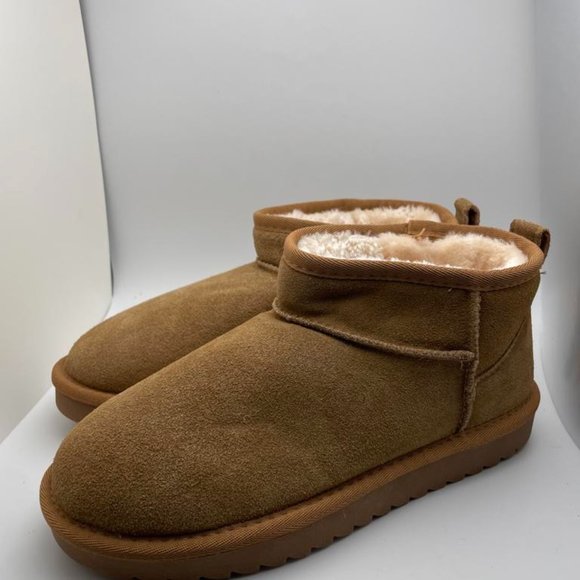 CUSHIONAIRE Women's Cozy pull on boot Chestnut Size 8 - Picture 1 of 6